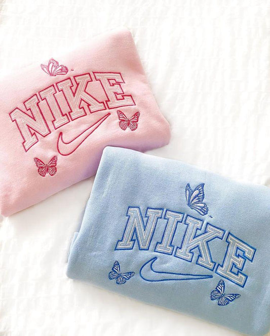 Butterfly Nike Embroidered Sweatshirt