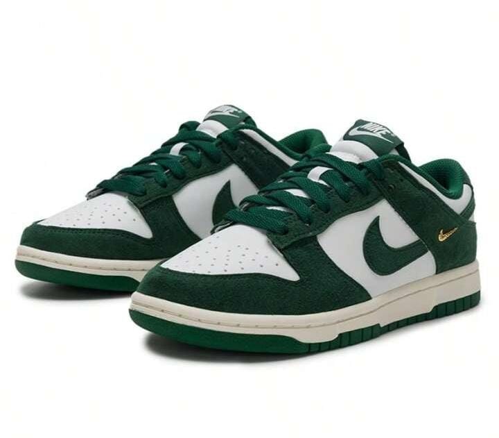 Nike Dunk Low "Gorge Green" - With Gold Mini Swoosh